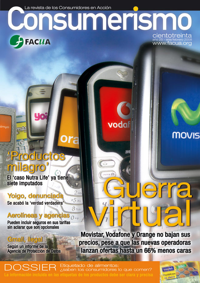 Portada del n�mero 130 de la revista <b>Consumerismo</b>.
