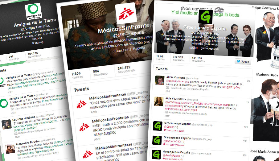 Las 10 ONG espa�olas con m�s seguidores en Twitter