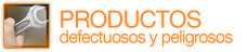 Productos defectuosos