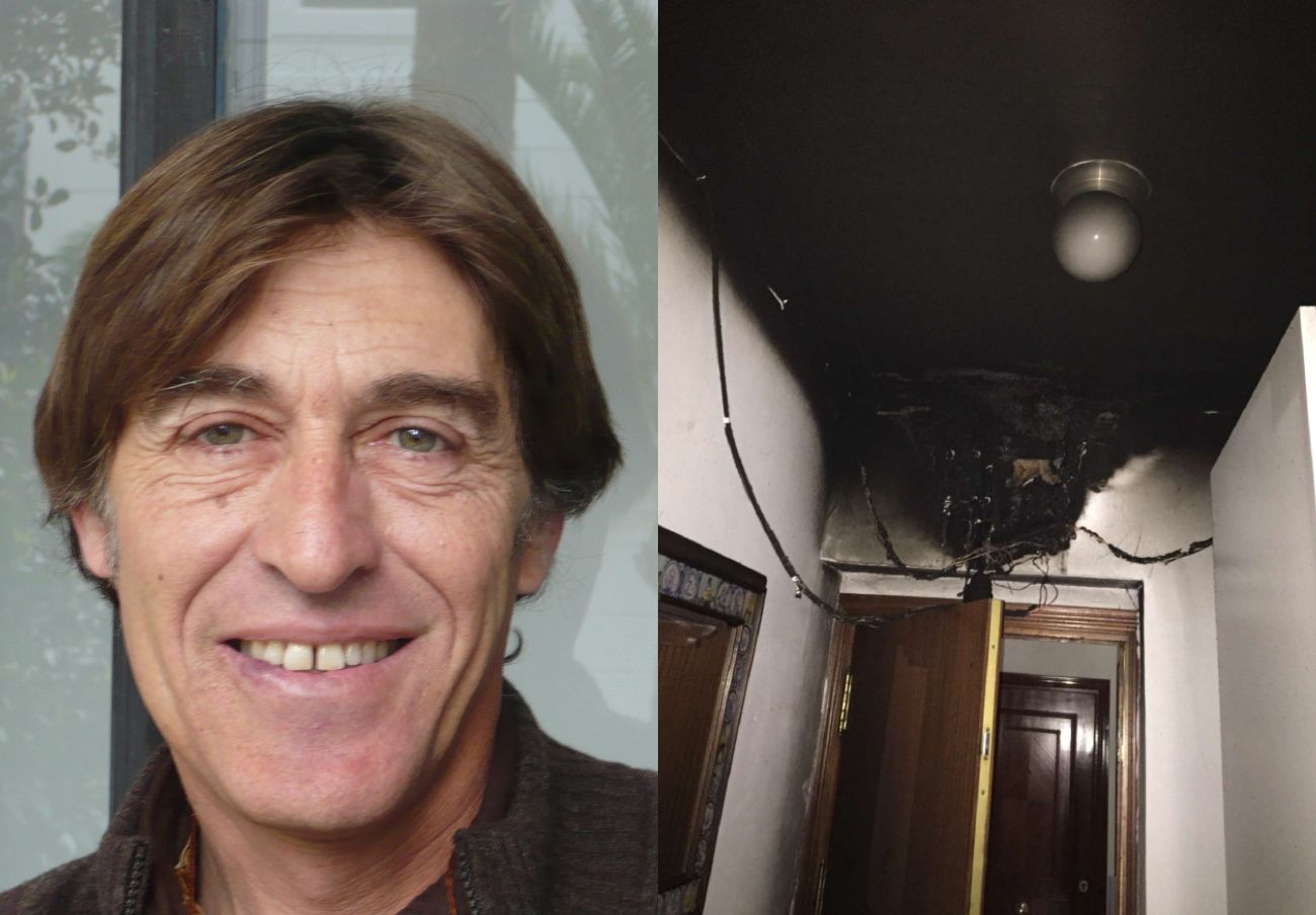 En la imagen, el resultado de la vivienda de José Antonio tras el incendio producido por su cuadro eléctrico.