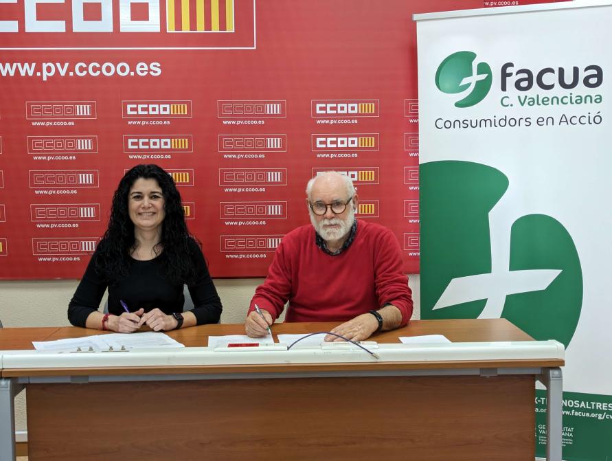 FACUA Comunidad Valenciana y CCOO PV renuevan su convenio de colaboración