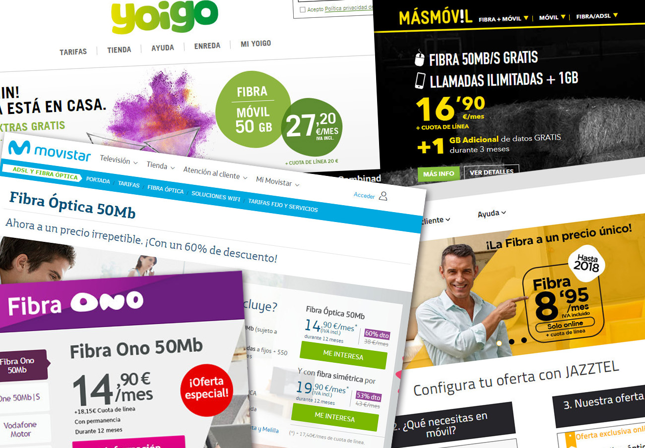Fraude generalizado en ofertas de fibra: las tarifas son entre un 54% y un 250% más caras de lo anunciado Fraude generalizado en ofertas de fibra: las tarifas son entre un 54% y un 250% más caras de lo anunciado