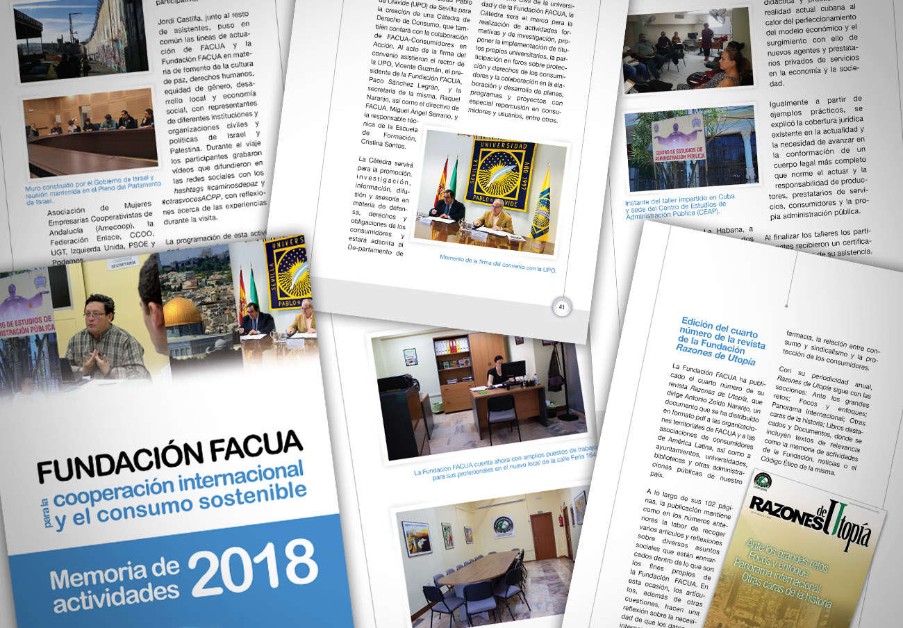 La Fundación FACUA publica su 'Memoria 2018'