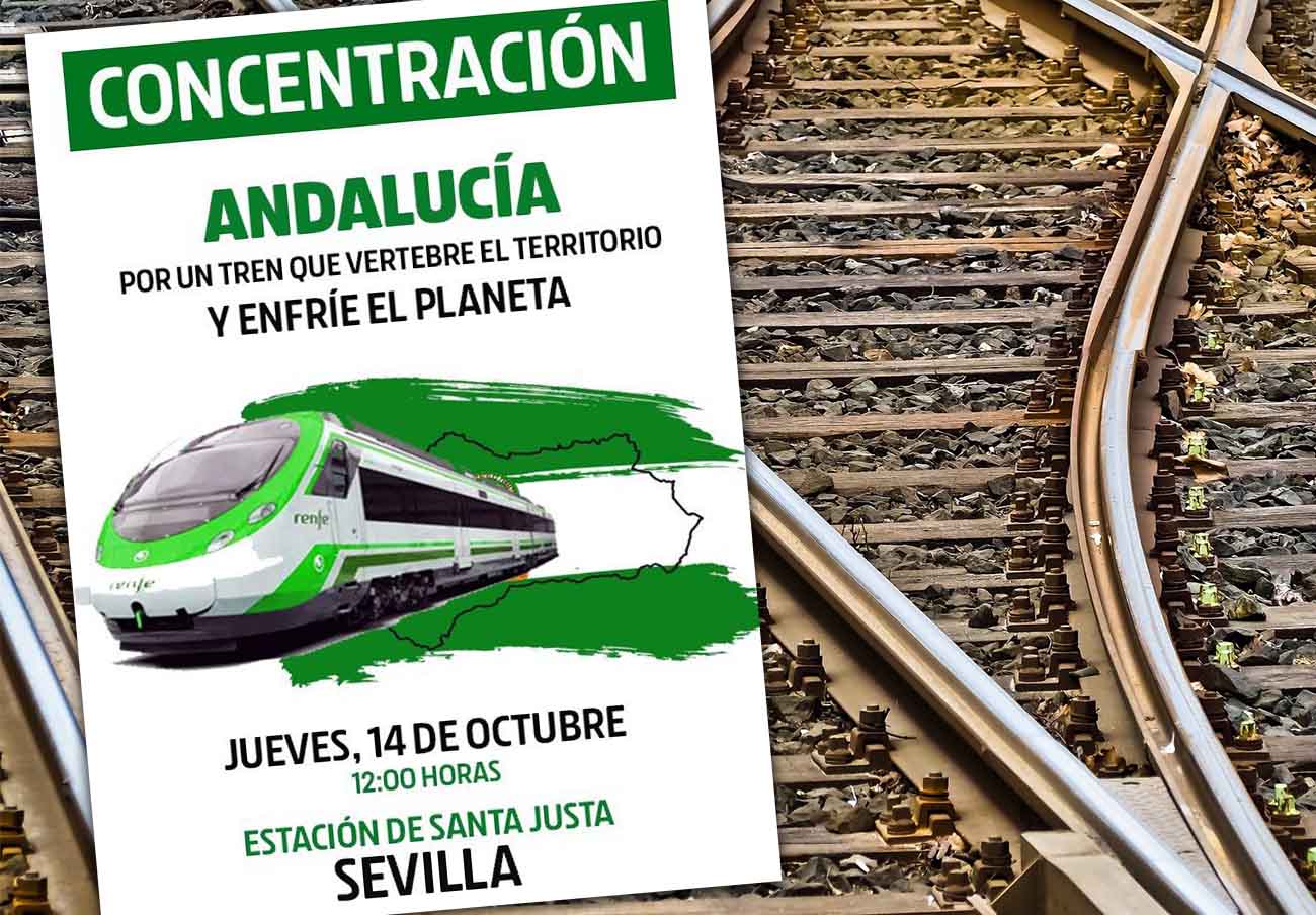 FACUA Andalucía se suma a la concentración en defensa de un tren público, universal y de calidad