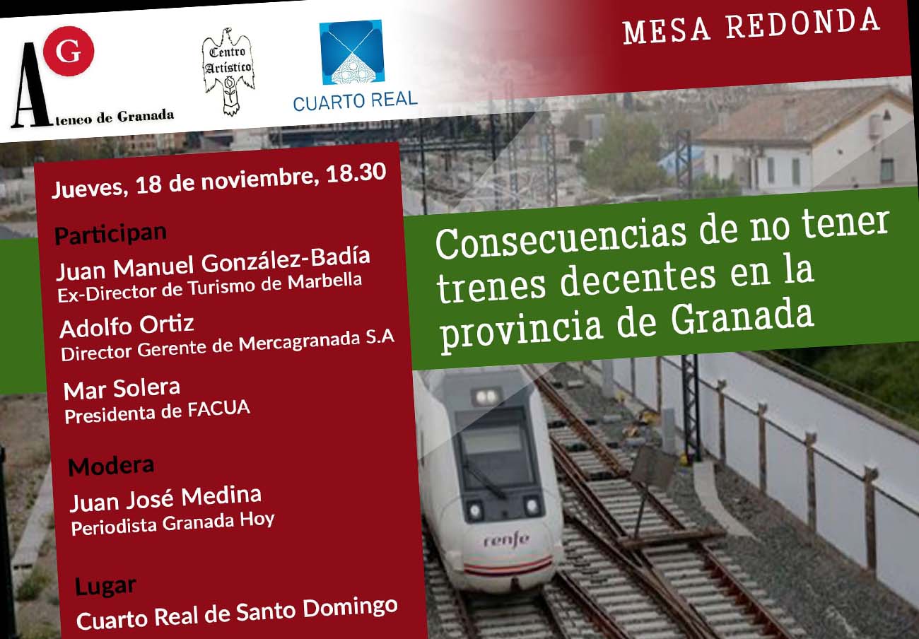 FACUA Granada participa en una mesa redonda sobre el deficitario servicio ferroviario de la provincia