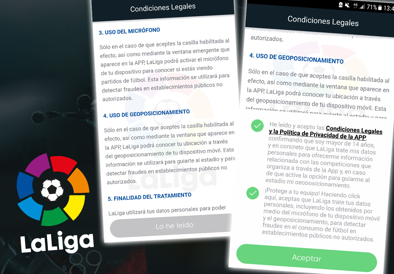 La Audiencia Nacional confirma la multa a La Liga por espiar a los bares con su app