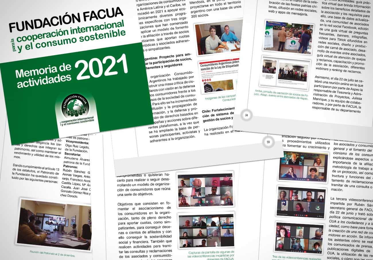 La Fundación FACUA publica su 'Memoria 2021'