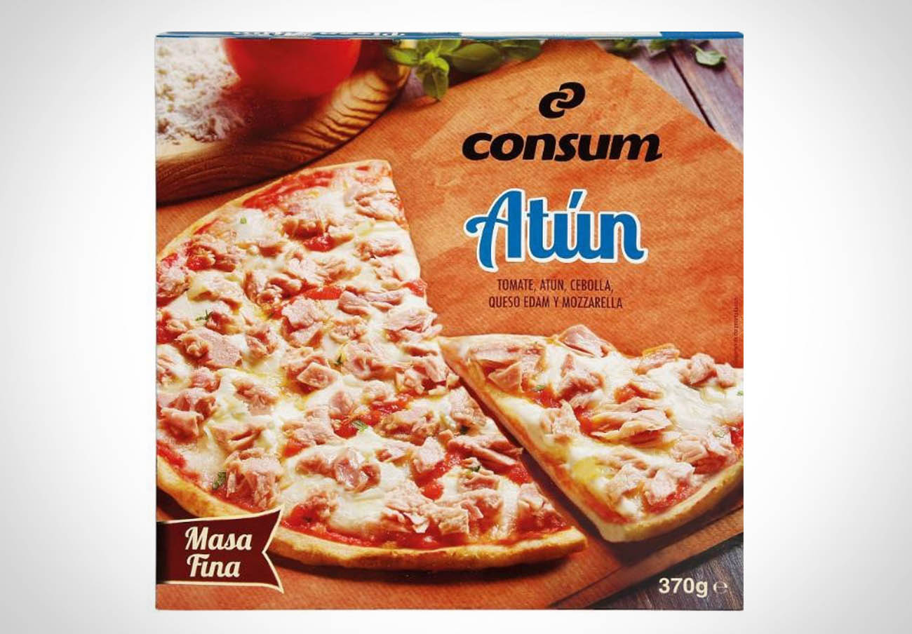 La Aesan ordena la retirada de pizzas de atún congeladas marca Consum por la presencia de histamina