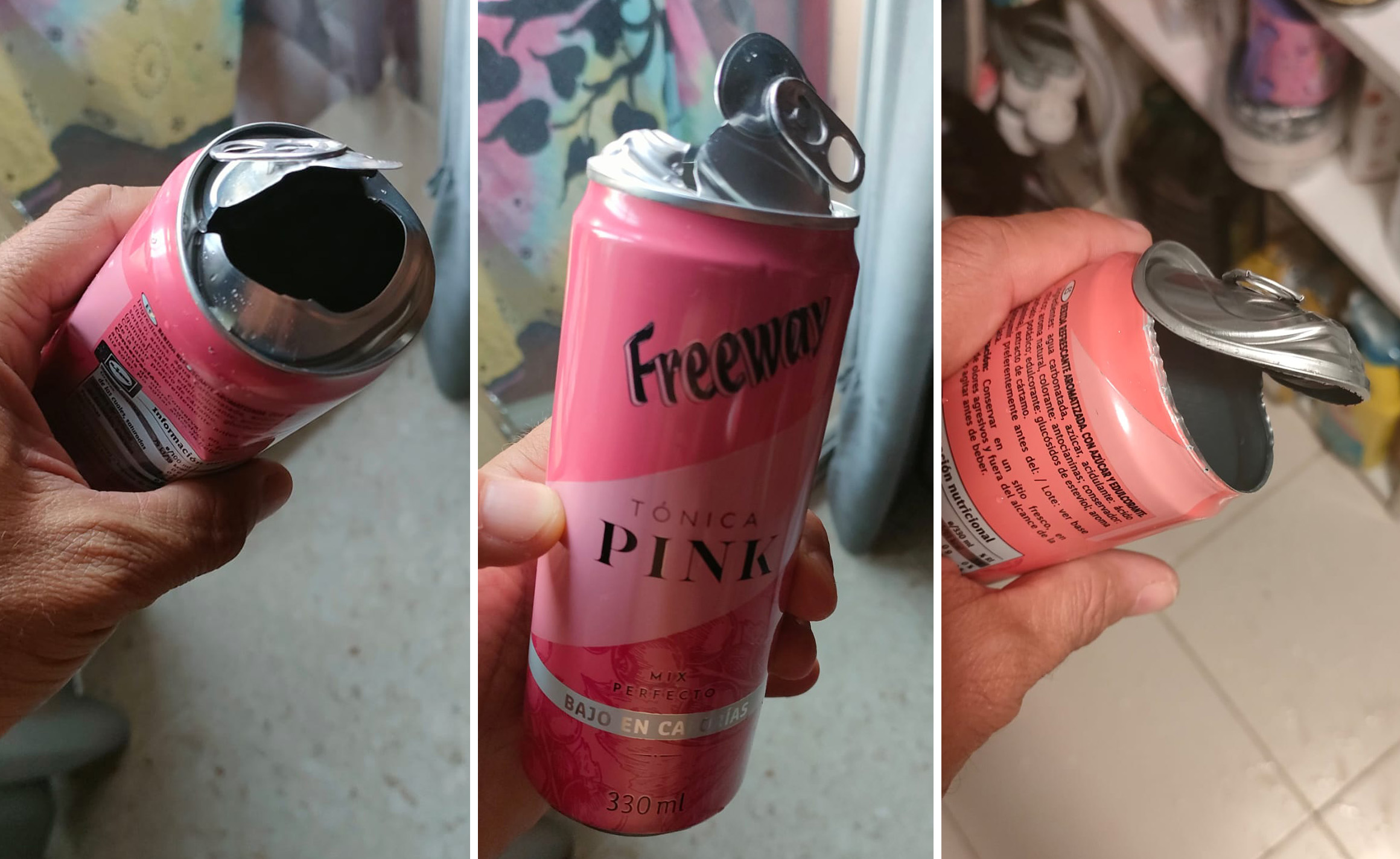 FACUA recibe reportes de cinco estallidos de latas de tónica Freeway Pink de Lidl